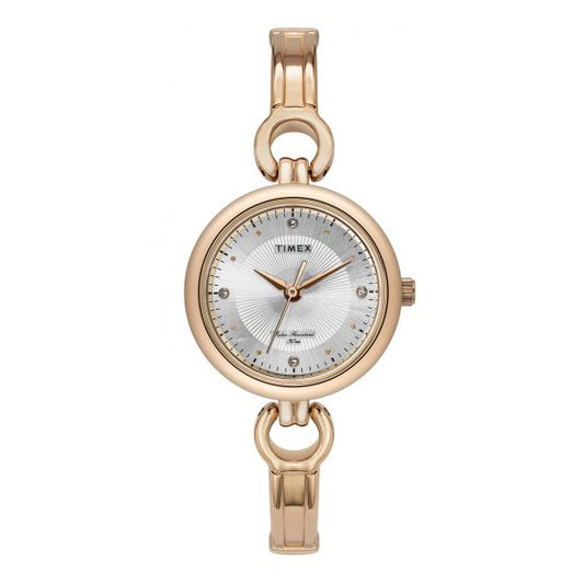 TIMEX ANALOG SILVER DIAL WOMEN'S WATCH - TWEL11424