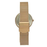TIMEX PREMIUM SILVER DIAL WATCH WITH ROSE GOLD MESH BRACELET - TWEL11823