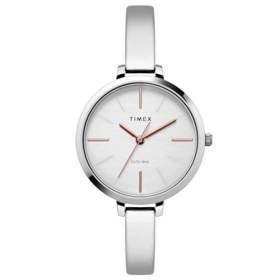 TIMEX ANALOG SILVER DIAL WOMEN'S WATCH-TWEL12806 - KRISHNA WATCH COMPANY