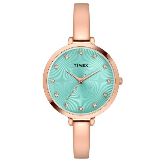 TIMEX ANALOG BLUE DIAL WOMEN'S WATCH - TWEL12822 - KRISHNA WATCH COMPANY