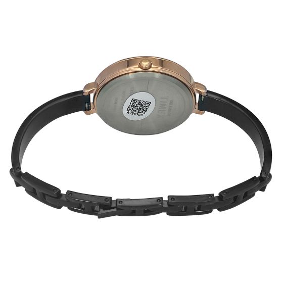 TIMEX FASHION WOMEN'S BLACK DIAL ROUND CASE 3 HANDS FUNCTION WATCH -TWEL12823 - KRISHNA WATCH COMPANY