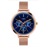 TIMEX STAR DUST MULTIFUNCTION ANALOG BLUE DIAL WOMEN'S WATCH- TWEL14502