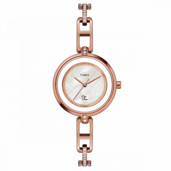 TIMEX FRIA ANALOG OFF WHITE DIAL WOMEN'S WATCH-TWEL15402 - KRISHNA WATCH COMPANY