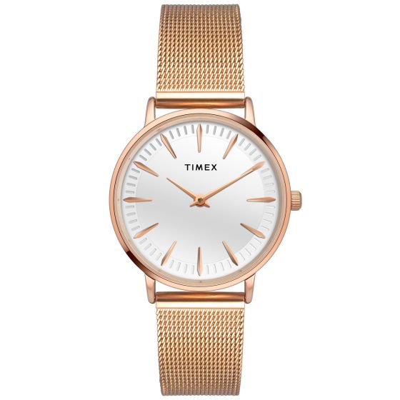 Timex Fashion Women's White Dial Round Case Watch - TWEL15606 - KRISHNA WATCH COMPANY