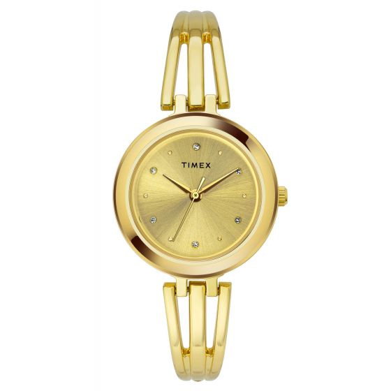 TIMEX ANALOG CHAMPAGNE DIAL WOMEN'S WATCH - TWTL10304 - KRISHNA WATCH COMPANY