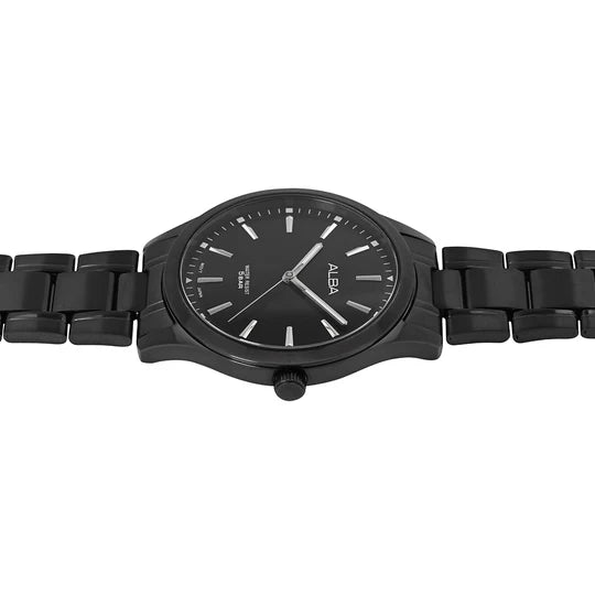 ALBA Metallic Black Strap Watch ARX005X1