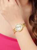 TIMEX Champagne Round Dial Analog Women's Watch - TWEL18712