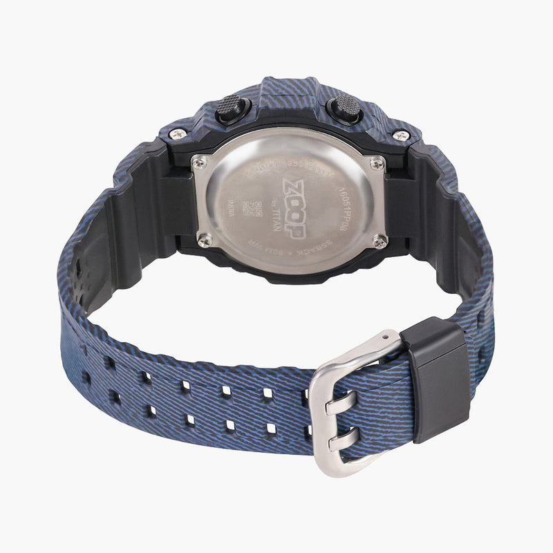 Zoop Digital Watch with Digital Dial & Striped Blue Strap for Boys Kids, from House of Titan 16051pp06