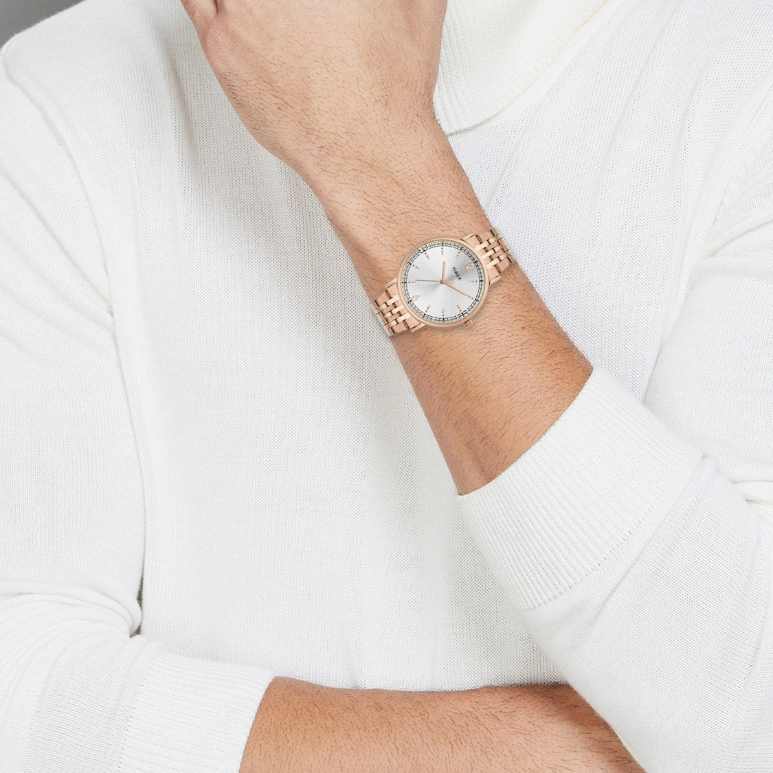 TIMEX Pairs Silver Round Dial Analog Watch - TW00PR338