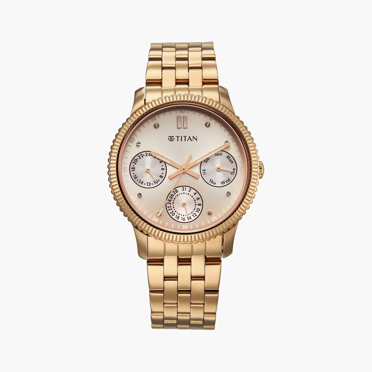 TITAN Sports Fashion Stainless Steel Multifunction Watch - 2765WM02