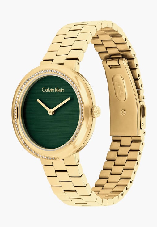Calvin Klein Twisted Bezel Quartz Women's Watch, 25100167