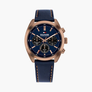 TOMMY HILFIGER Hudson Leather Strap Chronograph Watch - TH1710721W - KRISHNA WATCH COMPANY