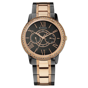 Titan Royale Quartz Multifunction Marble Dial Dual-Tone Stainless Steel Strap Watch for Men 10002KM01 - KRISHNA WATCH COMPANY