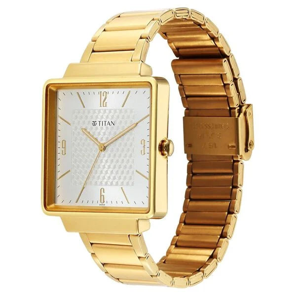 Titan Karishma Silver Dial Watch for Men 10005ym02