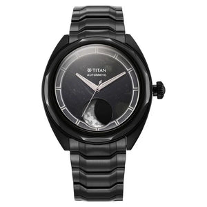 Titan Stellar Automatic Sun Moon Phase Kambaba Jasper Dial Stainless Steel Strap Watch For Men 10011nm03 - KRISHNA WATCH COMPANY