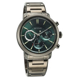 Titan Stellar Quartz Multifunction Green Dial Stainless Steel Strap Watch for Men 10012QM01