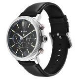Titan Stellar Quartz Multifunction Black Dial Leather Strap Watch for Men NS10012SL01 / 10012SL01