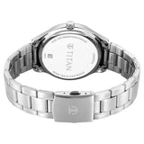 Titan Palette Of Time Quartz Analog with Date Orange Dial Stainless Steel Strap Watch For Men 10033sm04