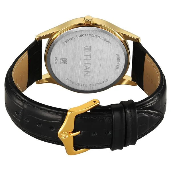 Titan Karishma Regal Classic Day-Date Men's Dress Watch 10059yl03