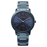 Titan Edge Meister Quartz Analog Blue Dial Blue Stainless Steel Strap Watch For Men 10065qm03