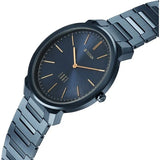 Titan Edge Meister Quartz Analog Blue Dial Blue Stainless Steel Strap Watch For Men 10065qm03