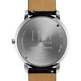Titan Edge Meister Quartz Analog Blue Dial Black Leather Strap Watch For Men 10065sl02