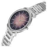 Titan Edge Meister Quartz Analog with Date Brown Dial Black Titanium Strap Watch For Men 10065tm01