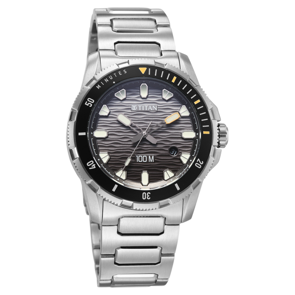 Titan Zero Hour Diver's 100m Quartz Analog Watch For Men - 10067KM01