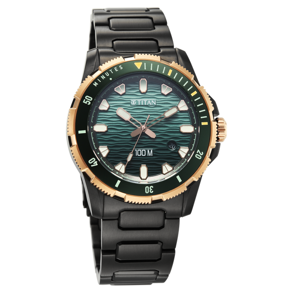 Titan Zero Hour Diver's 100m Quartz Analog Watch For Men - 10067KM02