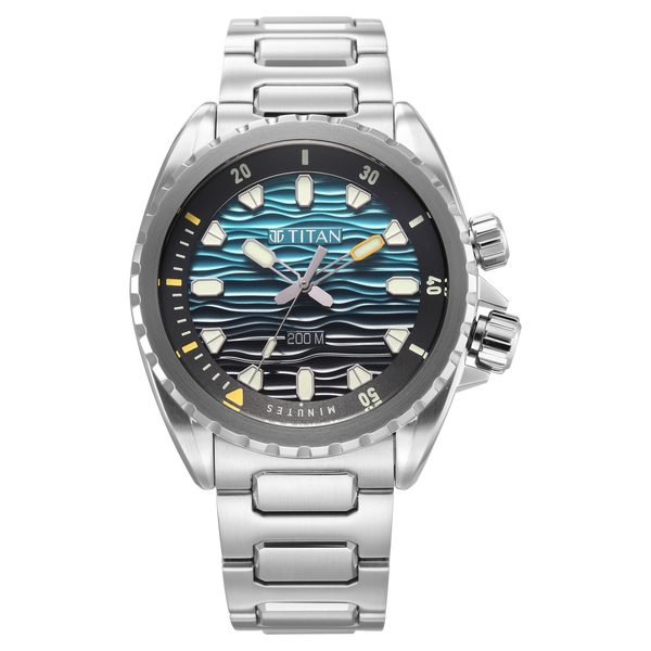 Titan Zero Hour Diver's 200m Quartz Analog Watch For Men - 10068KM01