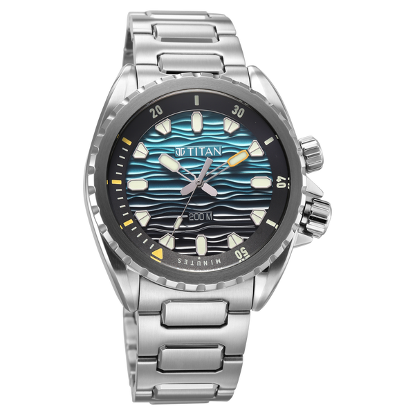 Titan Zero Hour Diver's 200m Quartz Analog Watch For Men - 10068KM01