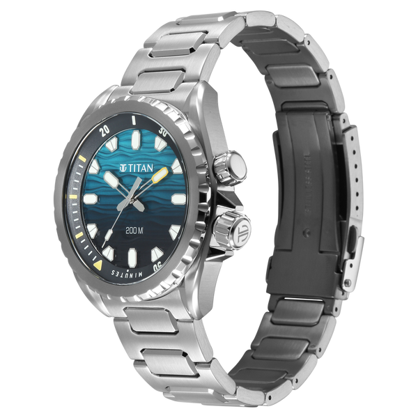 Titan Zero Hour Diver's 200m Quartz Analog Watch For Men - 10068KM01