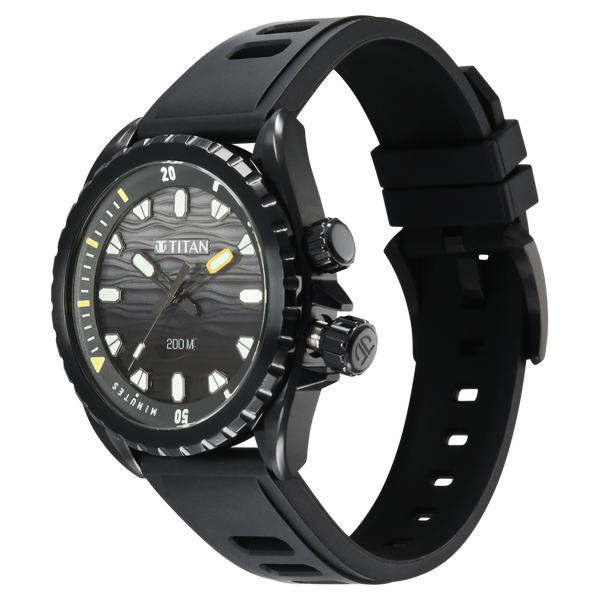 Titan Zero Hour Diver's 200m Quartz Analog Watch For Men 10068np01
