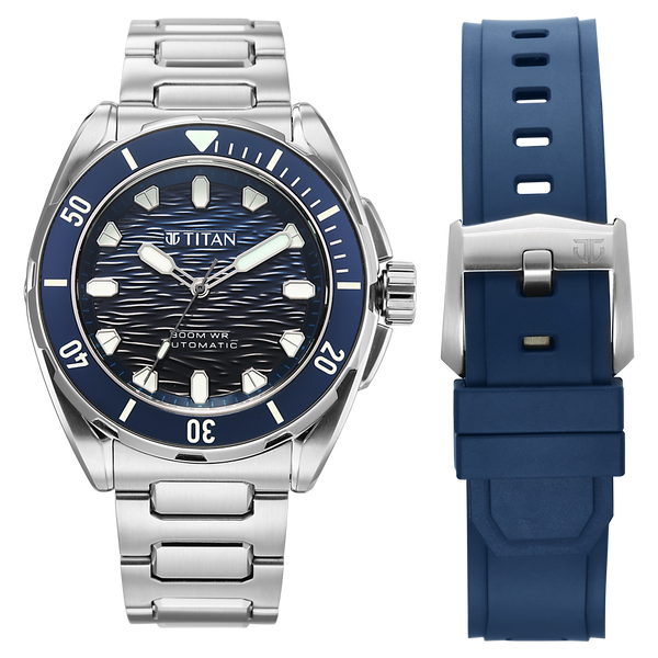 Titan Zero Hour Diver's 300m Automatic Analog Watch - 10069KM01