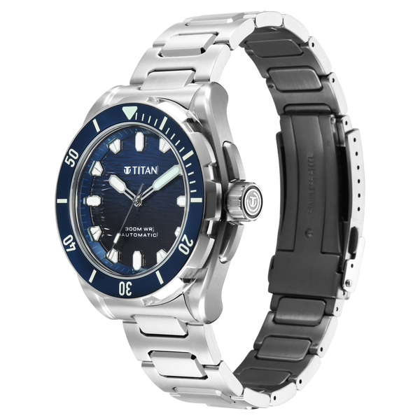 Titan Zero Hour Diver's 300m Automatic Analog Watch - 10069KM01