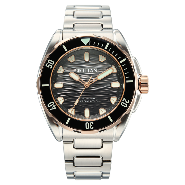 Titan Zero Hour Diver's 300m Automatic Analog Watch For Men 10069km02