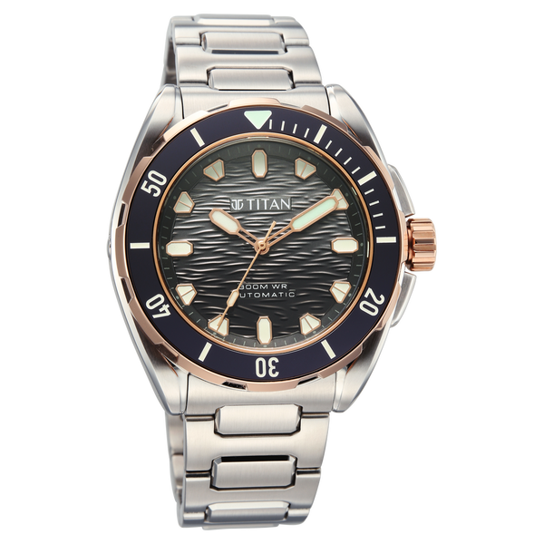 Titan Zero Hour Diver's 300m Automatic Analog Watch For Men 10069km02