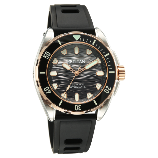 Titan Zero Hour Diver's 300m Automatic Analog Watch For Men 10069km02