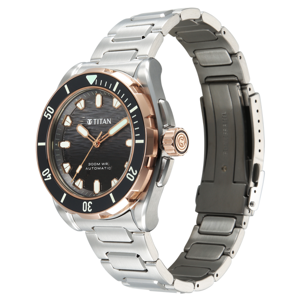 Titan Zero Hour Diver's 300m Automatic Analog Watch For Men 10069km02