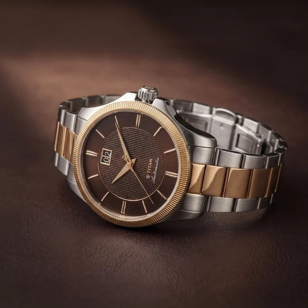 Titan Automatic Midnite Big Date Automatic 10076km03