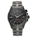 Titan Automatic Black Dial Grey Stainless Steel Strap Watch For Men 10076qm01