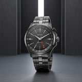 Titan Automatic Black Dial Grey Stainless Steel Strap Watch For Men 10076qm01