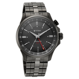 Titan Automatic Black Dial Grey Stainless Steel Strap Watch For Men 10076qm01