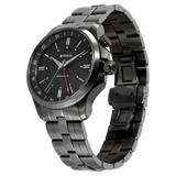 Titan Automatic Black Dial Grey Stainless Steel Strap Watch For Men 10076qm01