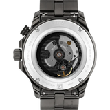 Titan Automatic Black Dial Grey Stainless Steel Strap Watch For Men 10076qm01