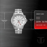 Titan Automatic White Dial Silver Stainless Steel Strap Watch For Men 10076sm01