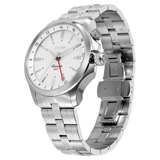 Titan Automatic White Dial Silver Stainless Steel Strap Watch For Men 10076sm01