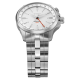 Titan Automatic White Dial Silver Stainless Steel Strap Watch For Men 10076sm01