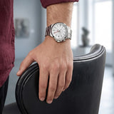 Titan Automatic White Dial Silver Stainless Steel Strap Watch For Men 10076sm01