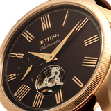 Titan Automatic Atrium Offset Seconds Open Heart Automatic 10076wl01